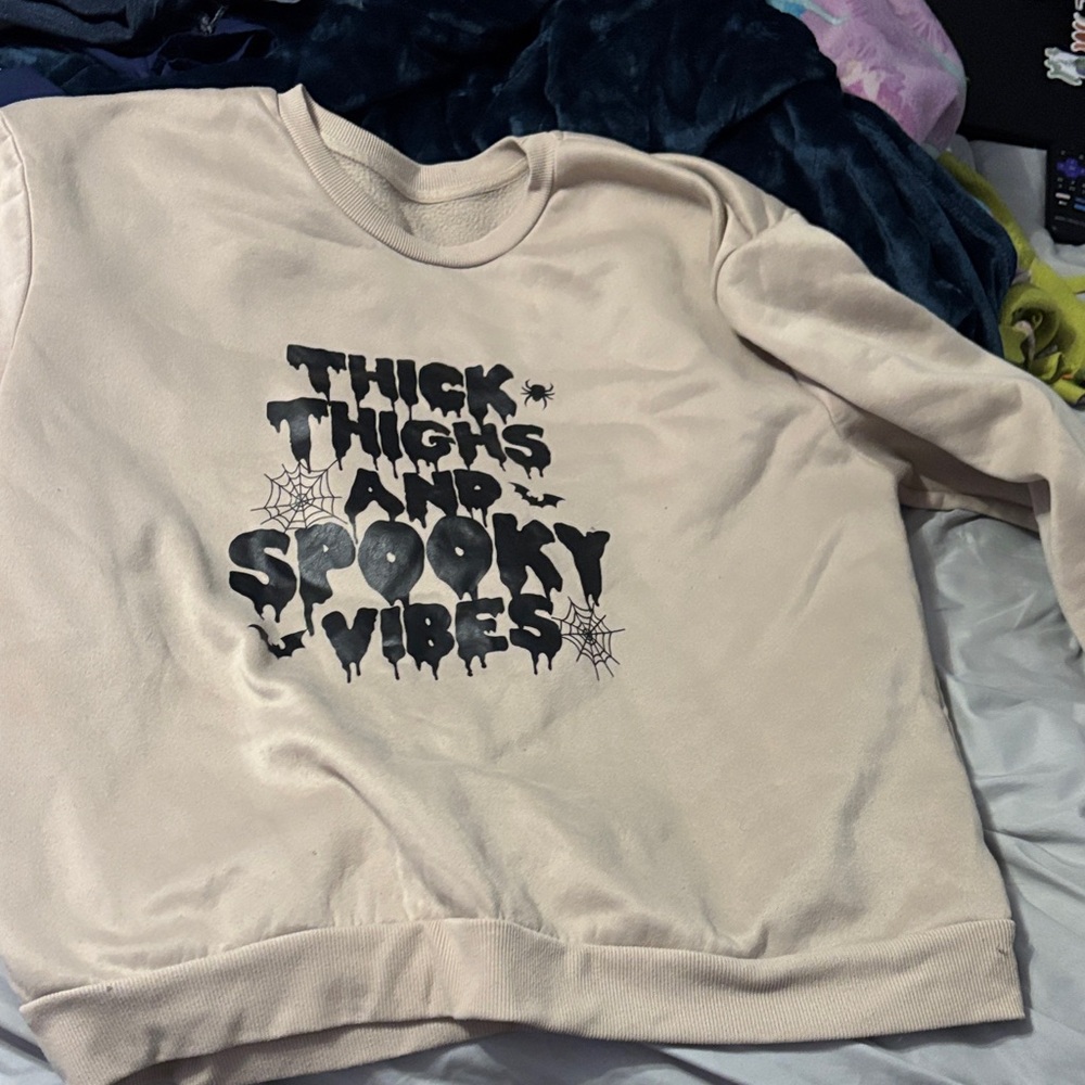 Cream Graphic Sweatshirt